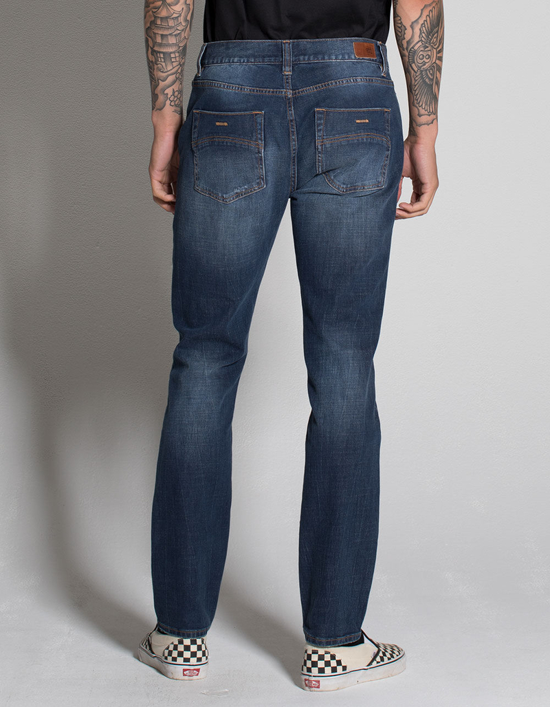 RSQ Seattle Mens Skinny Taper Stretch Ripped Jeans image number 3