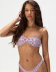 FULL TILT Textured Twist Bandeau Bikini Top image number 2