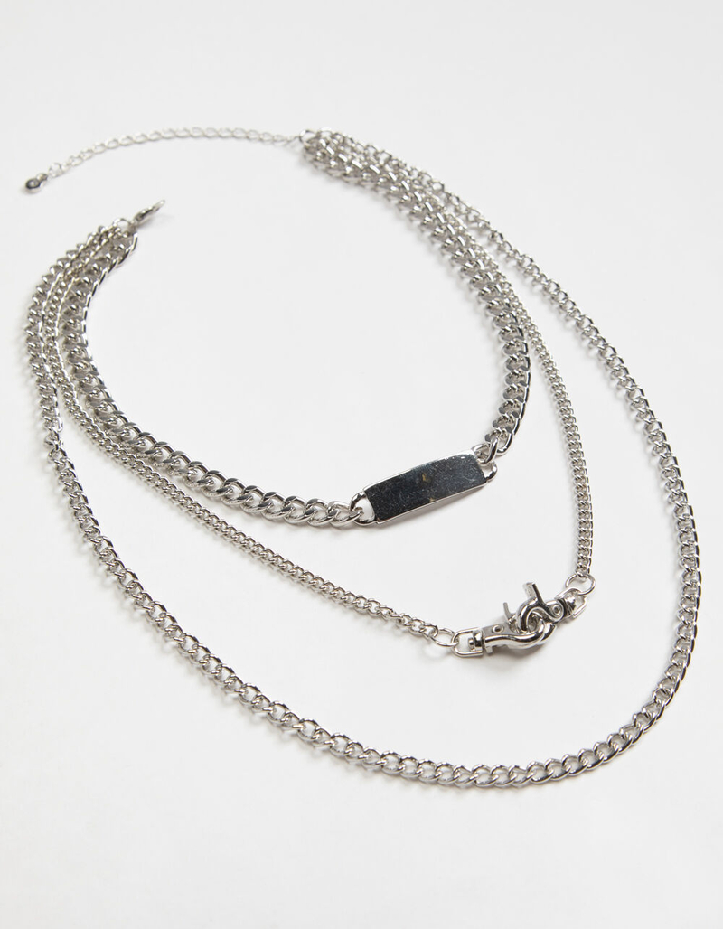 FULL TILT ID Tag & Hook Layered Necklace image number 0