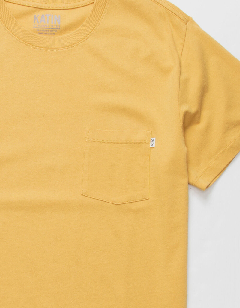 KATIN Base Mens Mustard Pocket Tee image number 1