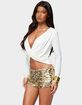 EDIKTED Twisted V-Neck Long Sleeve Top image number 2