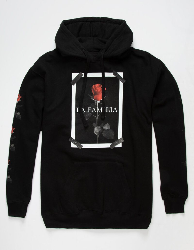 LA FAMILIA Taped Rose Mens Hoodie image number 0