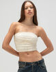 FULL TILT Texture Cinch Womens Tube Top image number 1