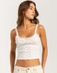 FULL TILT Floral Print Rib Womens Cami image number 2