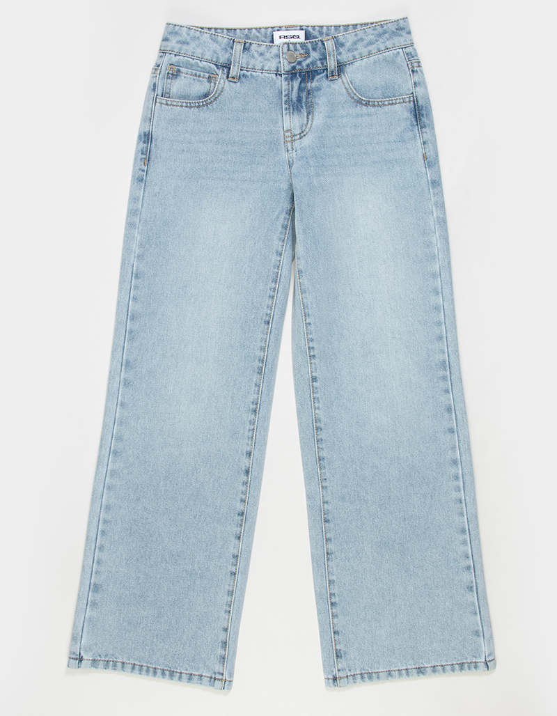 RSQ Girls Low Rise Heart Pocket Wide Leg Jeans image number 2