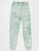 RSQ Thermal Tie Dye Girls Green Combo Joggers image number 1