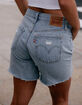 LEVI'S 501 High Rise Mid-Thigh Womens Denim Shorts - Earthquake image number 8