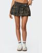 EDIKTED Camo Belted Bubble Mini Skort image number 1