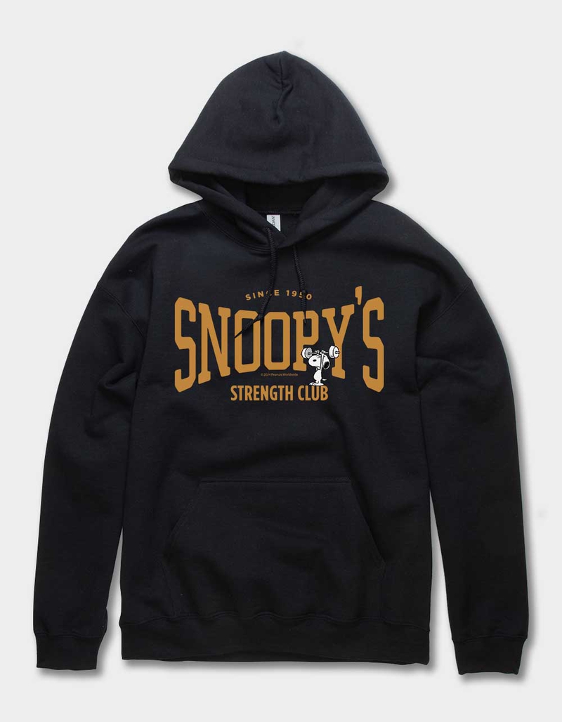 PEANUTS Snoopy's Strength Club Unisex Hoodie BLACK Tillys