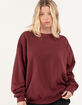 FULL TILT Essentials Womens Oversized Crewneck Sweatshirt image number 1