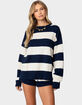 EDIKTED Riley Oversized Striped Sweater image number 1