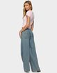 EDIKTED Stitch & Pleat Low Rise Jeans image number 4