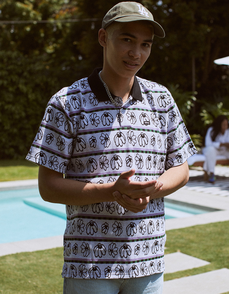 OBEY Expand Jacquard Mens Polo Shirt image number 0