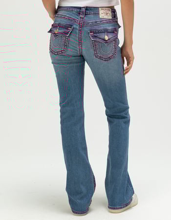 TRUE RELIGION Becca Mid Rise Super T Womens Bootcut Jeans Alternative Image