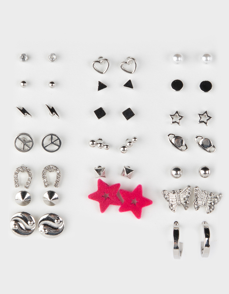 FULL TILT 20 Pack Star & Butterfly Hoop Earring Set image number 0