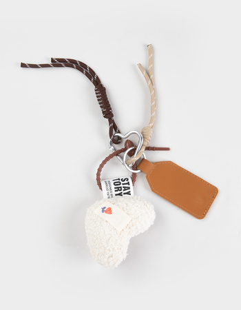 FULL TILT Sherpa Plush Heart Bag Charm Alternative Image