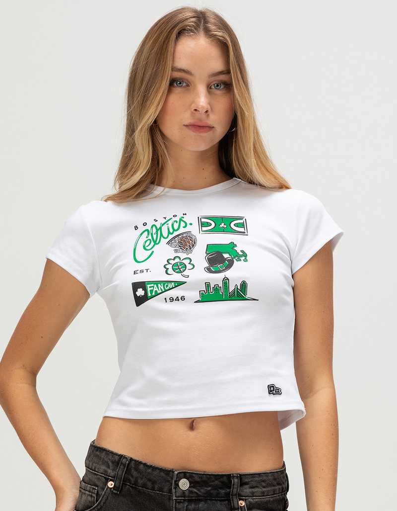 HYPE AND VICE Boston Celtics Womens Baby Tee image number 0
