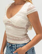 FULL TILT Womens Lace Top image number 5