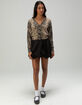 WEST OF MELROSE Leopard Womens Cardigan image number 2