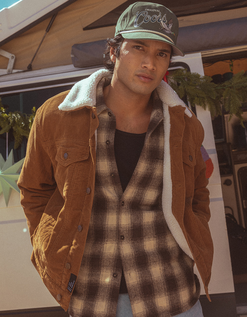 RSQ Mens Corduroy Sherpa Trucker Jacket image number 0