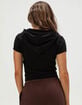 FULL TILT Womens Zip-Up Short Sleeve Hoodie image number 4