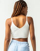 FULL TILT Rib Womens White Crop Cami image number 3
