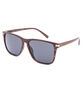 BLUE CROWN Keyhole Rectangle Wood Sunglasses image number 1