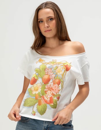 STRAWBERRY SHORTCAKE Womens Off The Shoulder Tee Primary Image
