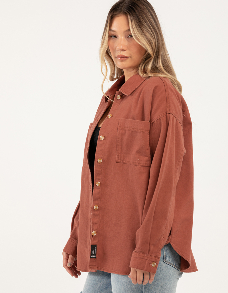 RSQ Womens Twill Shacket image number 5
