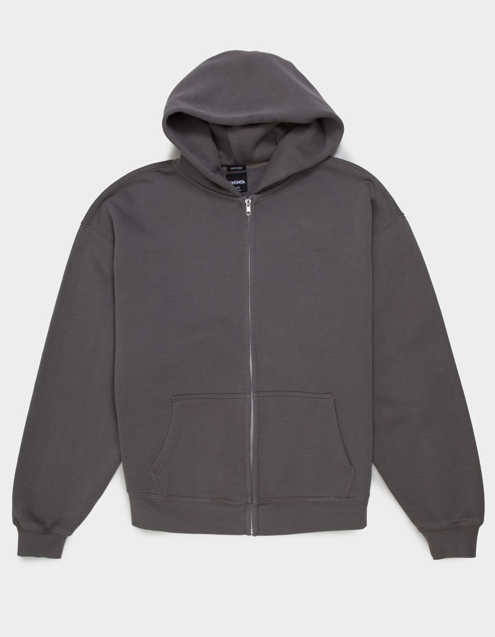 RSQ Mens Oversized Zip-Up Hoodie - DARK GRAY | Tillys