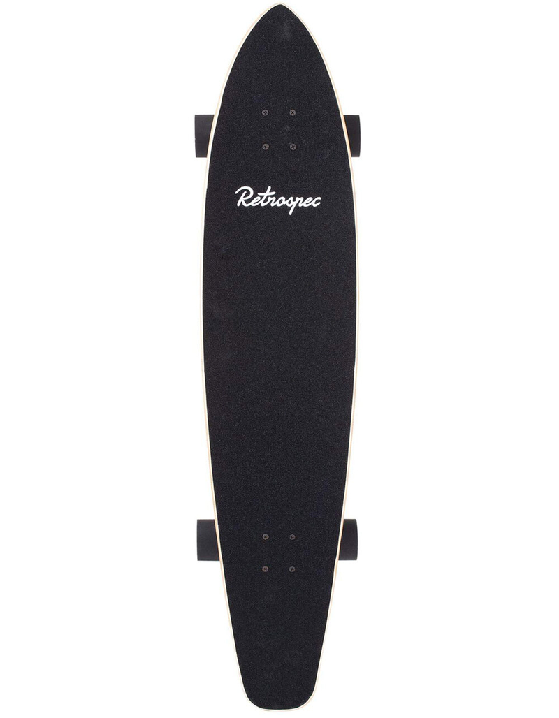 RETROSPEC Zed Black Pipeline 44" Longboard Skateboard image number 1