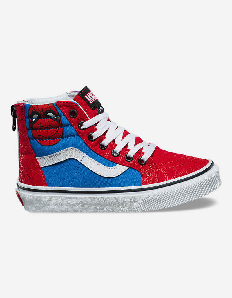 VANS x Marvel Spider-Man Sk8-Hi Zip Kids Shoes image number 0