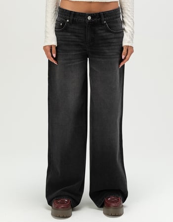 RSQ Womens Low Rise Flap Pocket Baggy Jeans Alternative Image