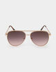 Brushed Metal Aviator Sunglasses image number 2