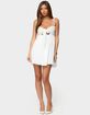 EDIKTED Embroidered Tie Front Cutout Mini Dress image number 2