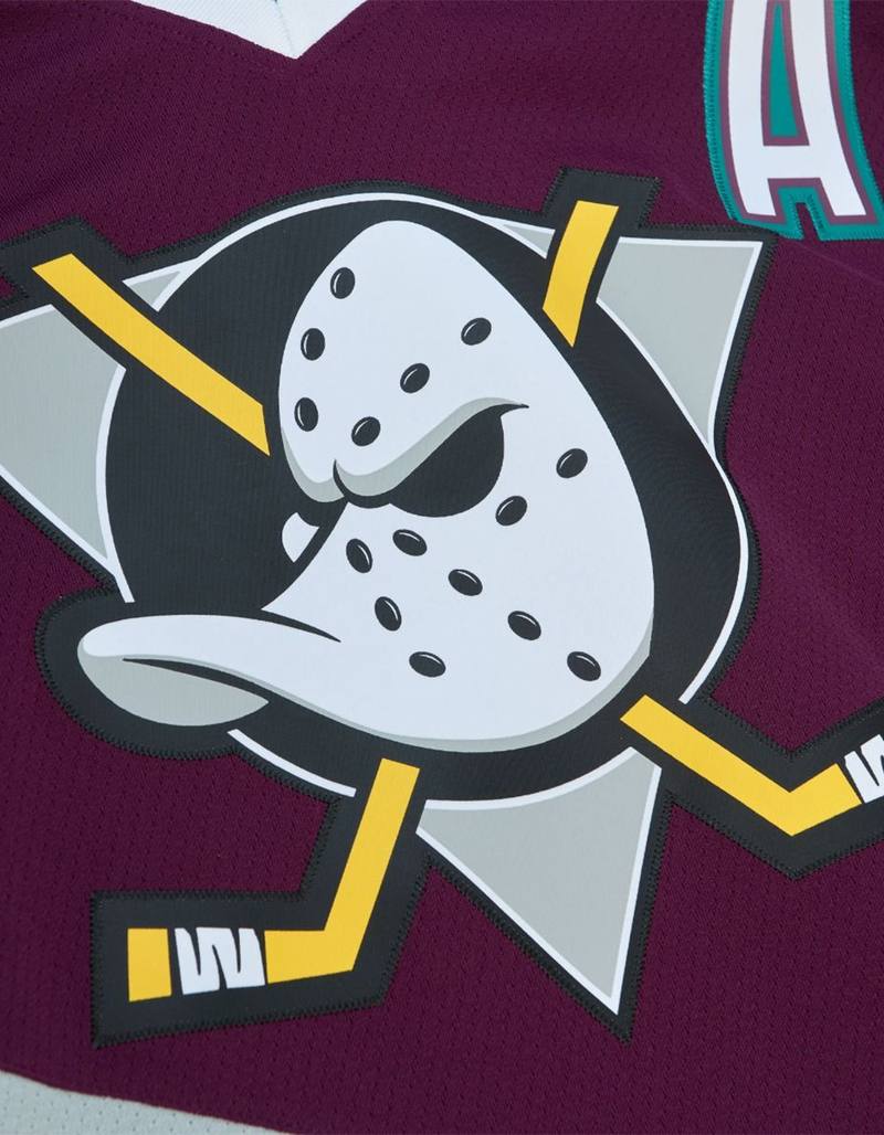 MITCHELL & NESS Blue Line Teemu Selanne Anaheim Ducks Dark 1996 Mens Hockey Jersey image number 2