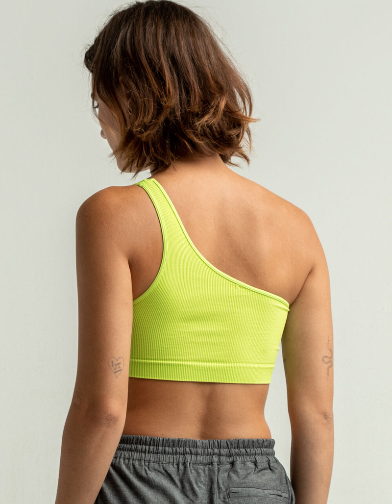FULL TILT One Shoulder Lime Bralette image number 2