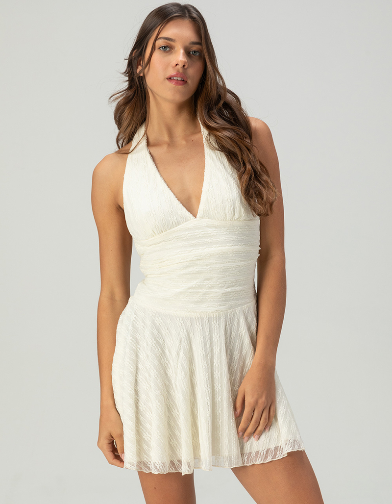 COTTON CANDY LA Lace Halter Womens Dress image number 0