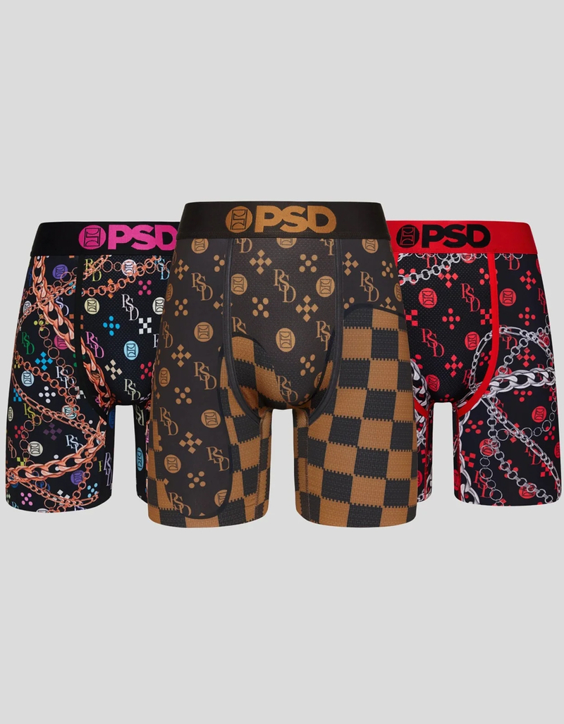 PSD Monogram Luxe 3 Pack Mens Boxer Briefs image number 0