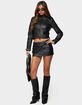 EDIKTED Zaira Faux Leather Cargo Mini Skort image number 5