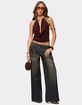 EDIKTED Oversized Mud Wash Low Rise Jeans image number 5