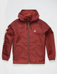 BRIXTON Claxton Stowell Mens Burgundy Anorak Jacket image number 1