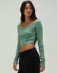 TILLYS Square Neck Womens Long Sleeve Tee image number 3