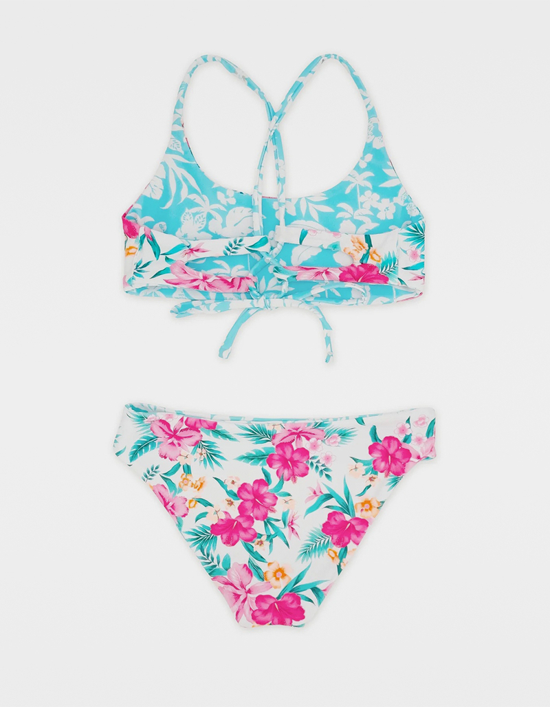 FEATHER 4 ARROW Paradise Cove Girls Reversible Bralette Bikini Set image number 2