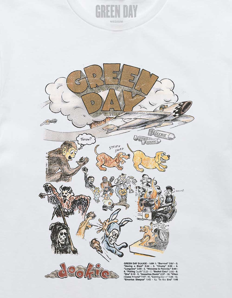GREEN DAY Cartoon Dookie Unisex Tee image number 1