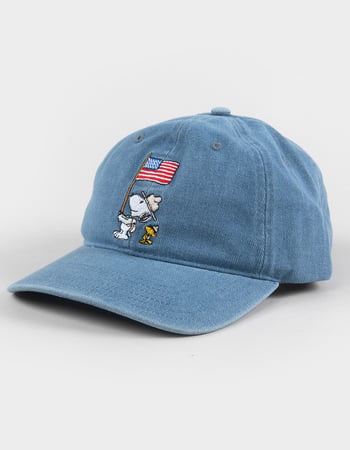 RSQ x Peanuts Denim Womens Strapback Dad Hat Primary Image