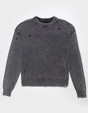 RSQ Mens Distressed Sweater RSQ Mens Distressed Sweater Primary Image