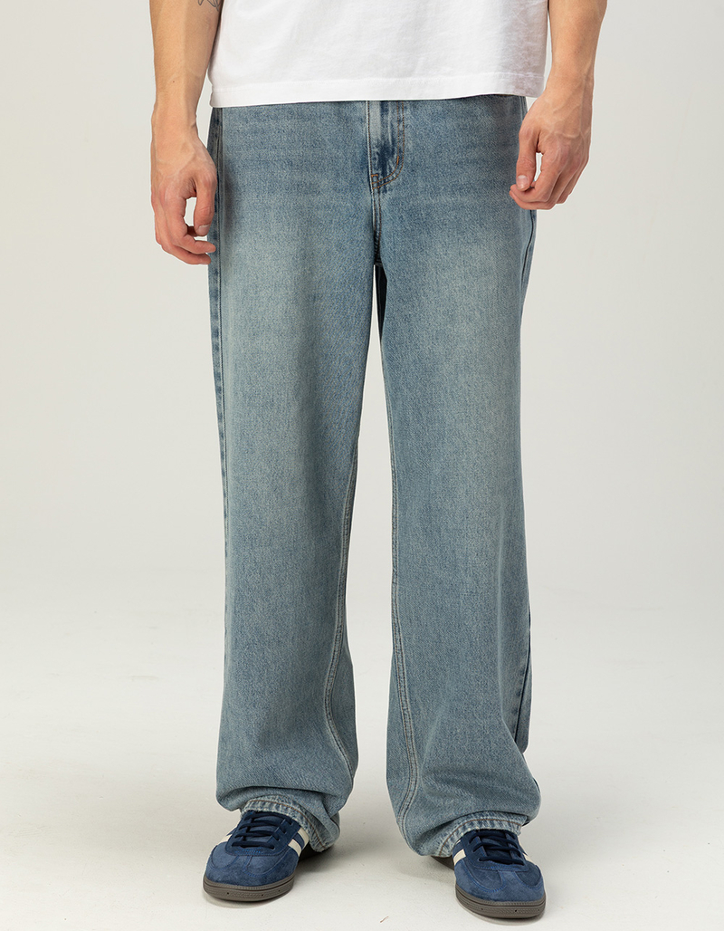 RSQ Mens Baggy Embroidered Jeans image number 2