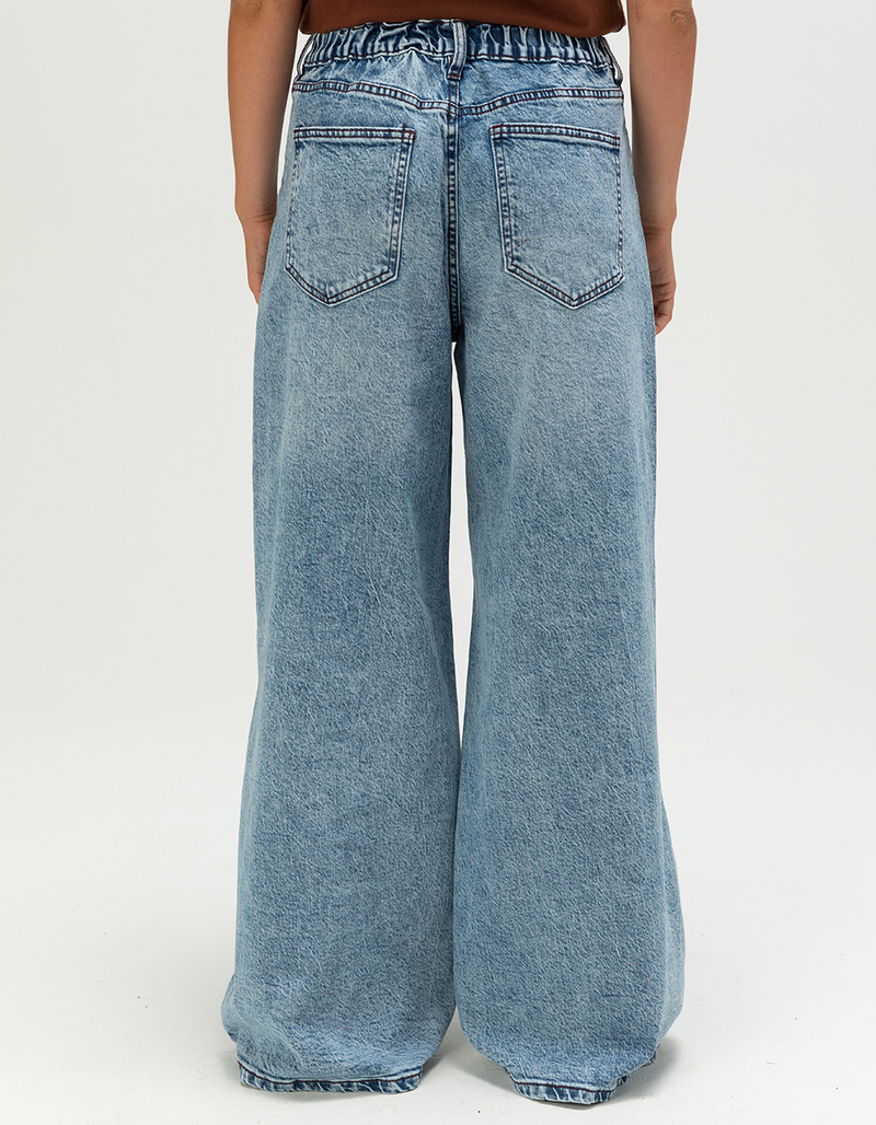 RSQ Womens Low Rise Elastic Waistband Extreme Baggy Jeans image number 3