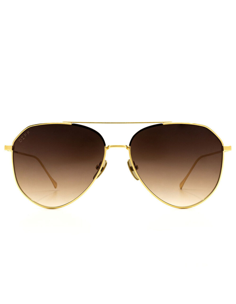 DIFF EYEWEAR Brooks Gold & Brown Gradient Sunglasses image number 1